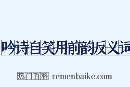 吟诗自笑用前韵反义词是什么意思的图片